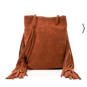 Suede fringe bag